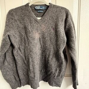 POLO by Ralph Lauren | Gray Lambswool Sweater | Kids Large | 100% Lambswool